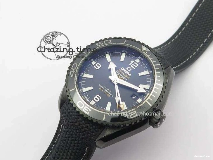 0502 Planet Ocean 45mm Real Ceramic BP-Maker Best Edition Black Dial On Nylon Rubber Strap A TopPick 8185
